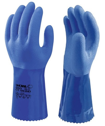 CHEMICAL RESISTANT GLOVES LONG COATED PVC SHOWA 660 r.10-XL