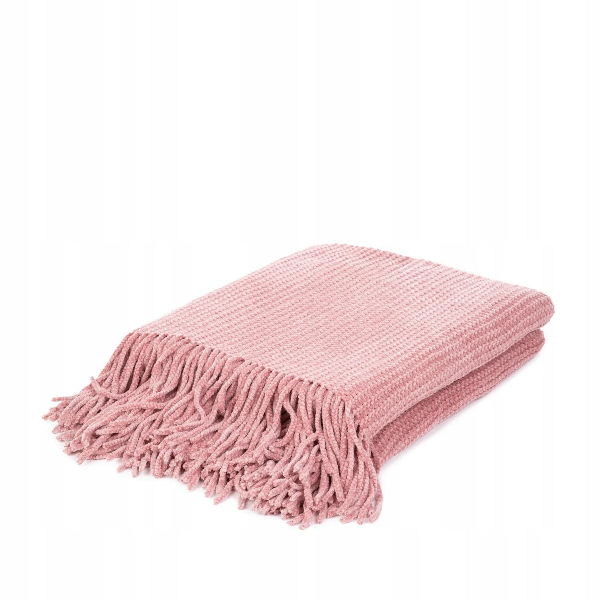 CHENILLE blanket, pink chenille, 130x170 cm