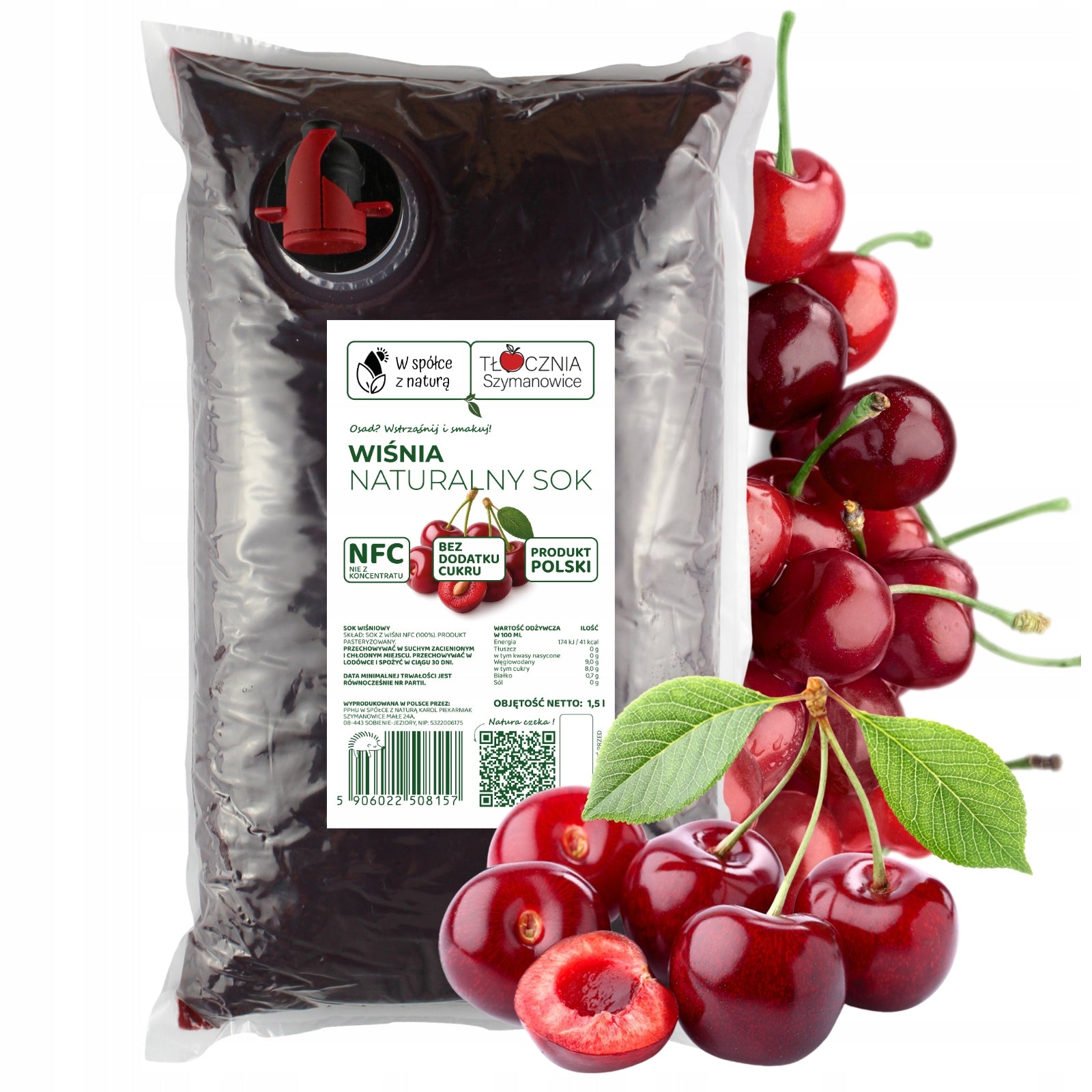 CHERRY JUICE PRESSED 100% NFC NATURAL FOR CHILDREN 1,5L