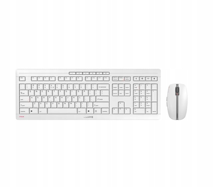 CHERRY STREAM DESKTOP RECHARGE Wireless Keyboard Mouse Grey USB-C