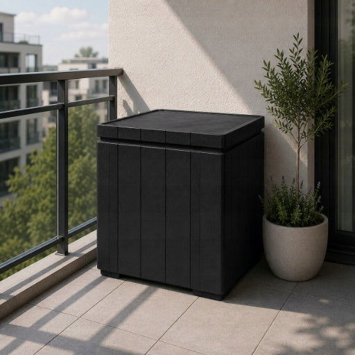 CHEST CONTAINER GARDEN BALCONY STORAGE FOR TERRACE TABLE 2in1 Maximum length 37 cm