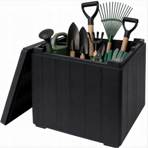 CHEST CONTAINER GARDEN BALCONY STORAGE FOR TERRACE TABLE 2in1 Maximum width 37 cm