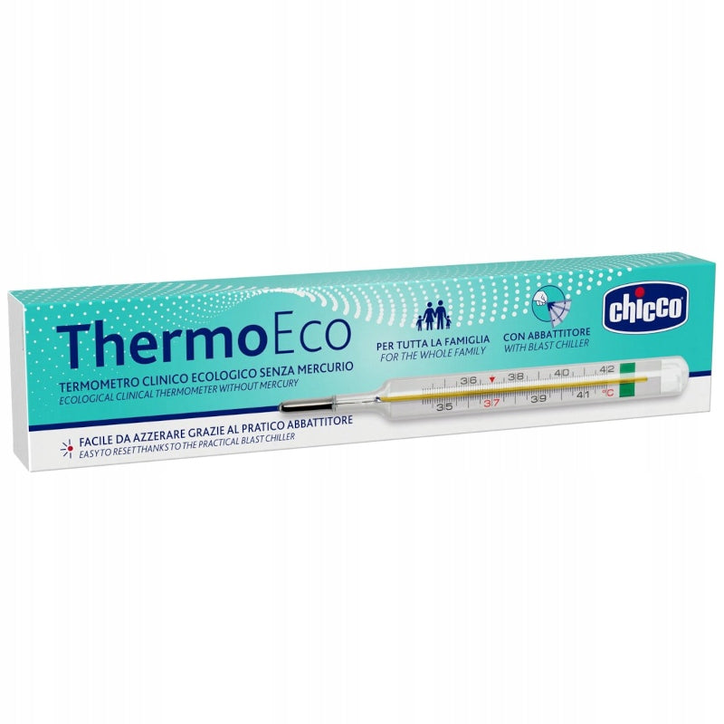 CHICCO ECO-FRIENDLY MERCURY-FREE GLASS THERMOMETER WITH WHISK