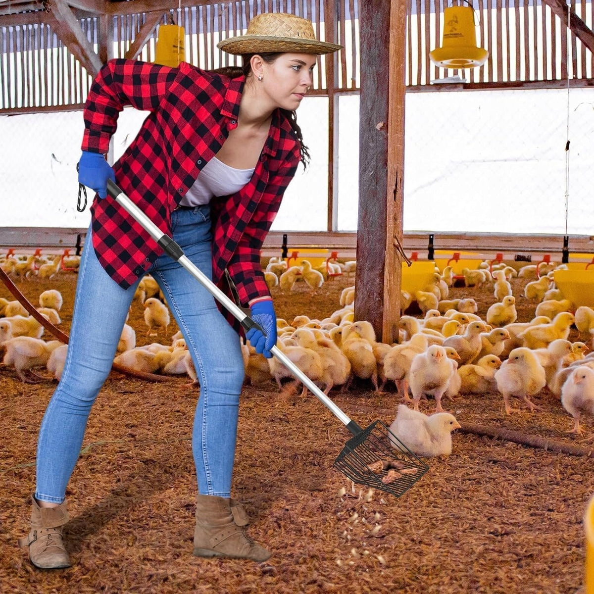 CHICKEN DROPPINGS SHOVEL METAL CAT LITTER BOX SPATULA 106.7CM Manufacturer code 6HG4439cfas