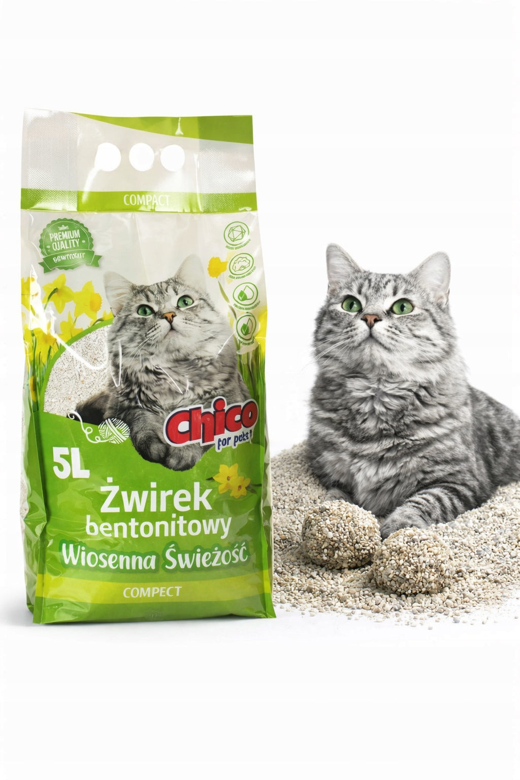 CHICO Bentonite Litter for Cat Spring Freshness 5l fine