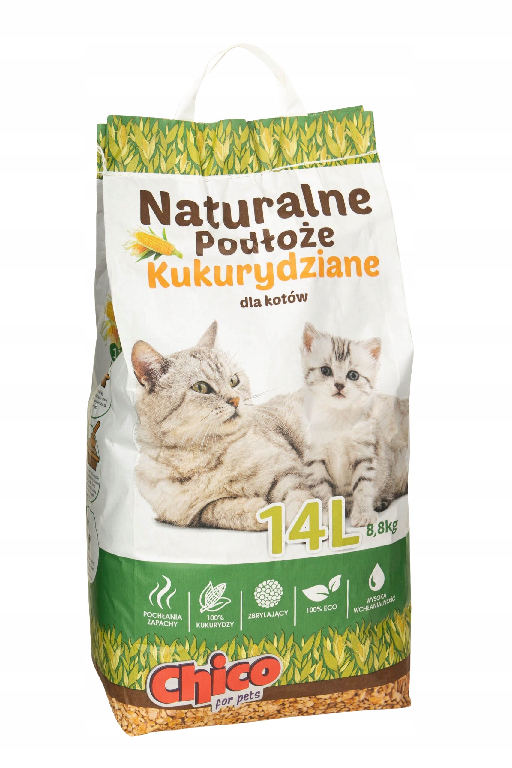 CHICO Corn Litter Cat Substrate 14l Clumping Packaging status original
