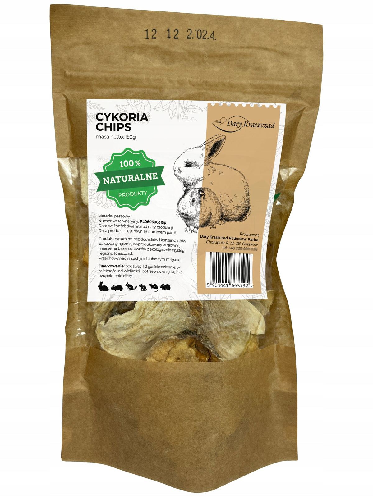 CHICORY CHIPS HERBS FOR RABBIT RODENTS HEALTHY NATURAL DELICACY 150G Brand Dary Kraszczad