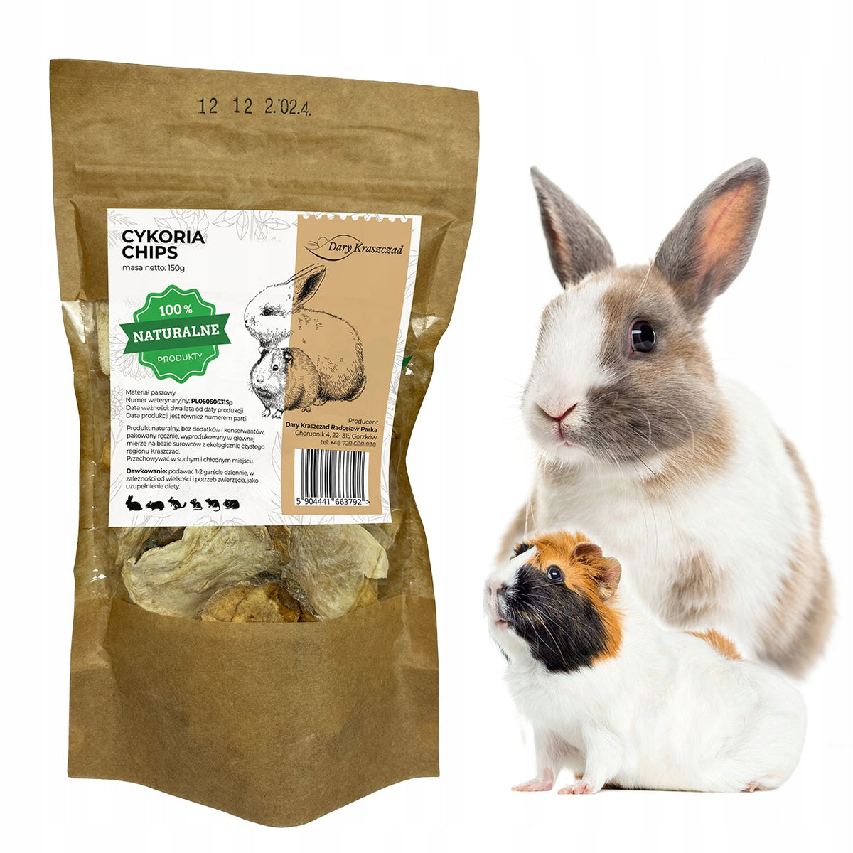 CHICORY CHIPS HERBS FOR RABBIT RODENTS HEALTHY NATURAL DELICACY 150G