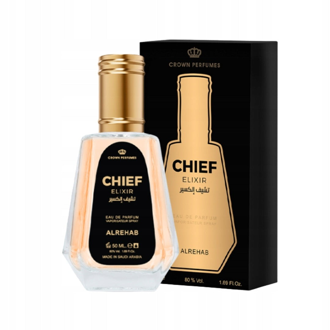 CHIEF ELIXIR Arabic Perfumed Water 50 ml EDP | Al Rehab Manufacturer code 6281110010774