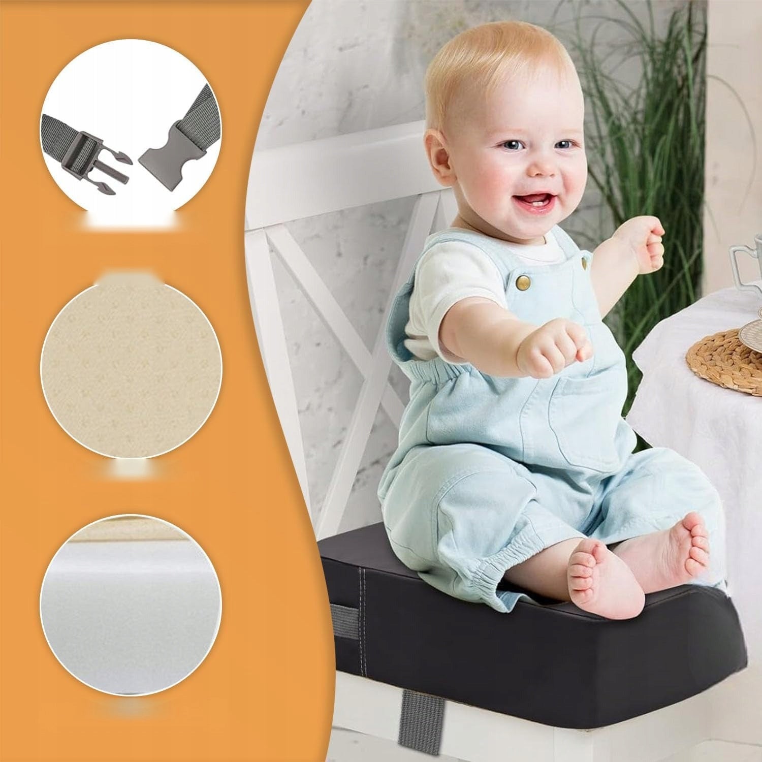 CHILD BOOSTER SEAT CHAIR CUSHION PU BELTS 32 cm Brand no brand