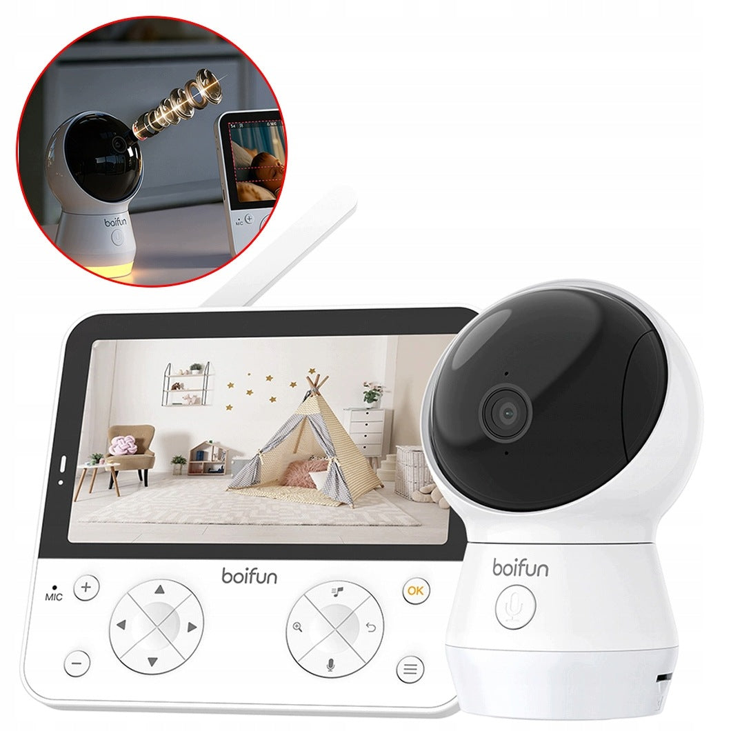 CHILD MONITOR WIFI 4MPX QHD CAMERA PTZ ROTATING LCD 5.5" BIDIRECTIONAL
