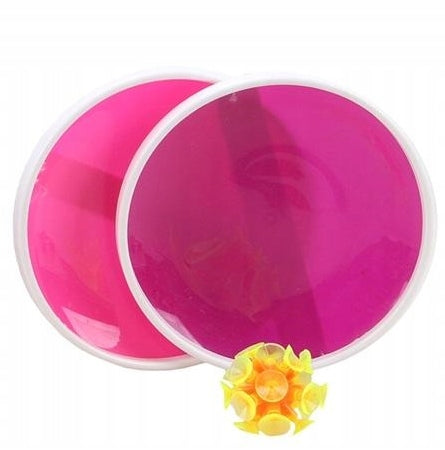 CHILD'S DAY GAME CATCH BALL FOR SUCTION CUPS PINK