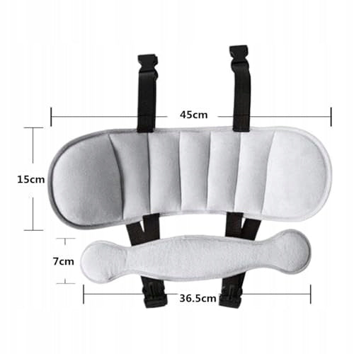 CHILD SEAT HEADREST ADJUSTABLE COTTON FOR CHILDREN TRAVEL Color gray