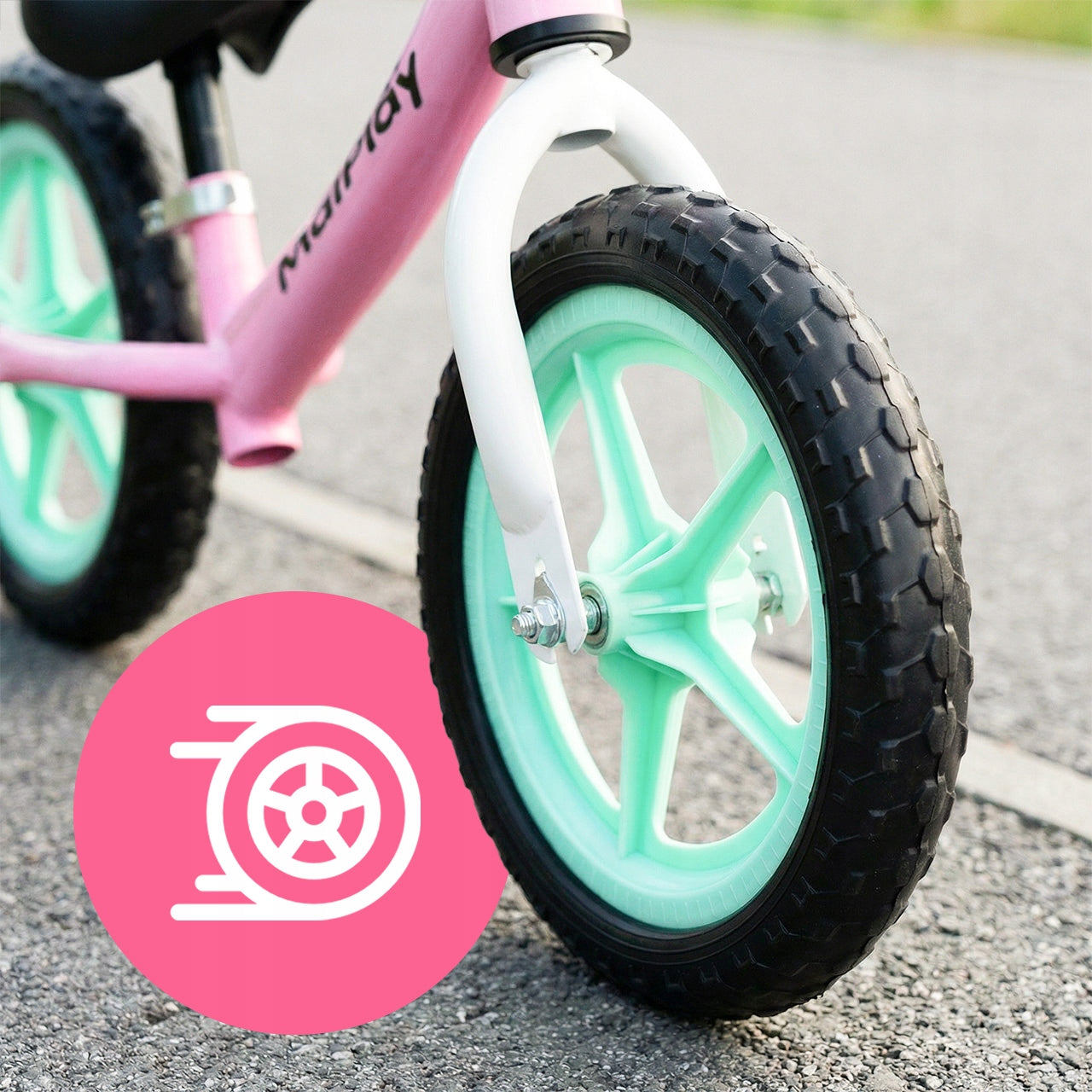 CHILDREN'S BALANCE BIKE FOR CHILDREN 2+ FOAM WHEELS EVA 12" LIGHT 1,8KG Kid's age 2＋ years