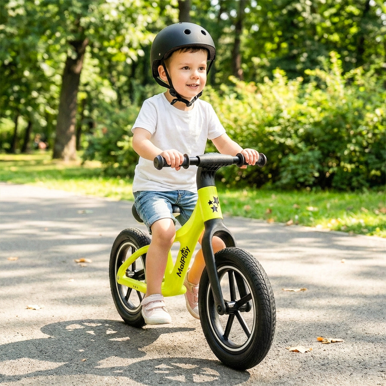 CHILDREN'S BALANCE BIKE FOR CHILDREN 2+ WHEELS 12" PU LIGHT 3,4KG NYLU LEMON Frame other