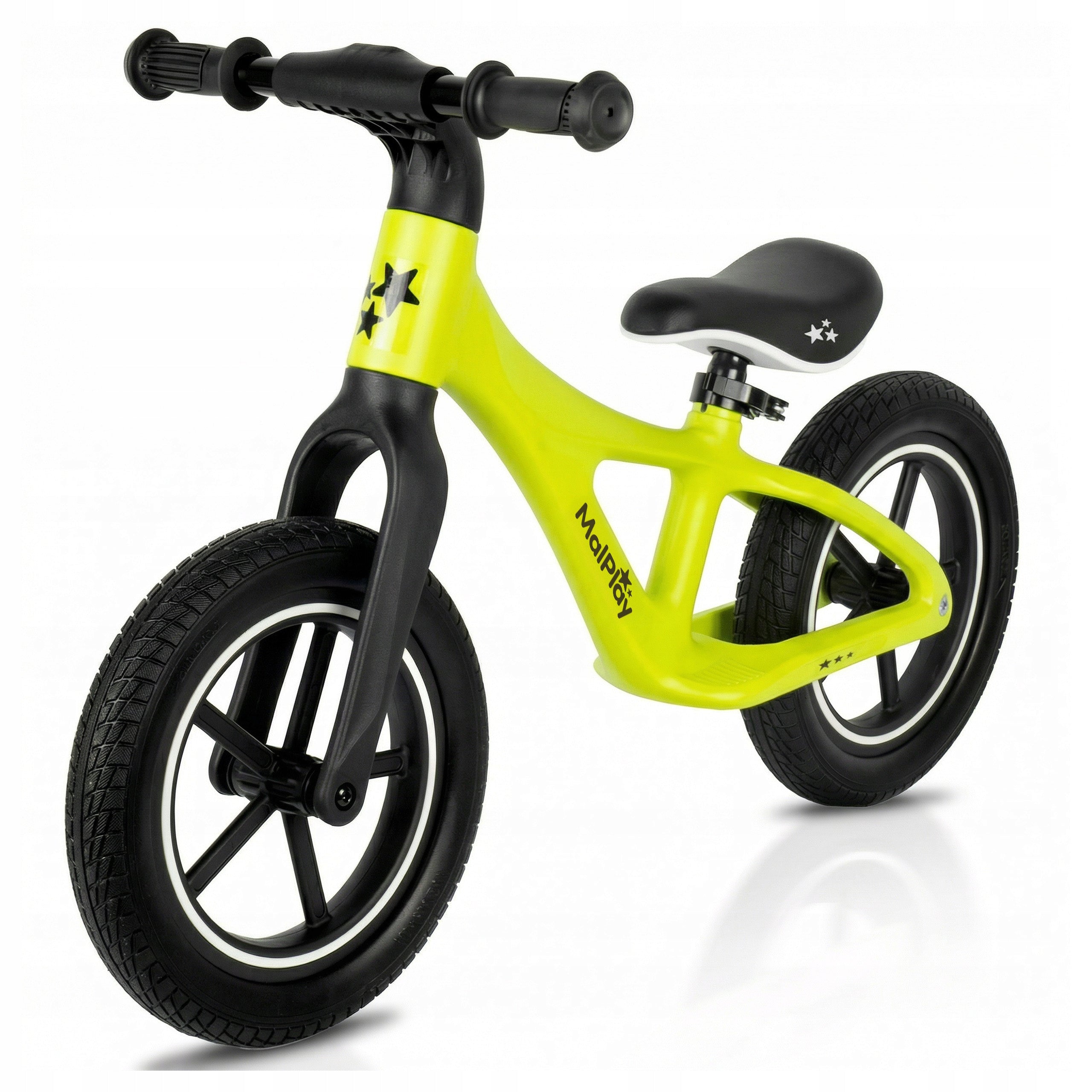 CHILDREN'S BALANCE BIKE FOR CHILDREN 2+ WHEELS 12" PU LIGHT 3,4KG NYLU LEMON