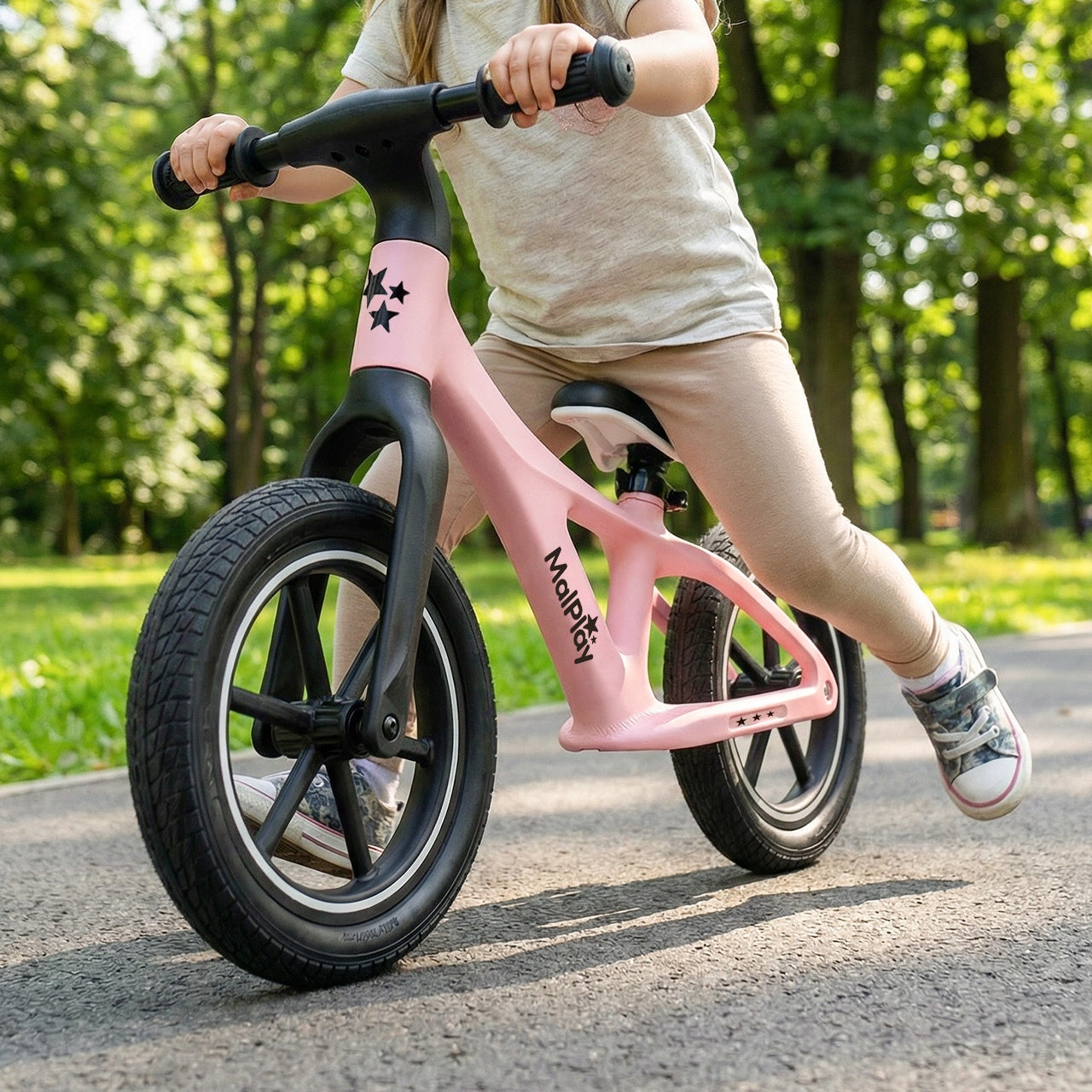 CHILDREN'S BALANCE BIKE FOR CHILDREN 2+ WHEELS 12" PU LIGHT 3,4KG NYLU PINK Model NYLU