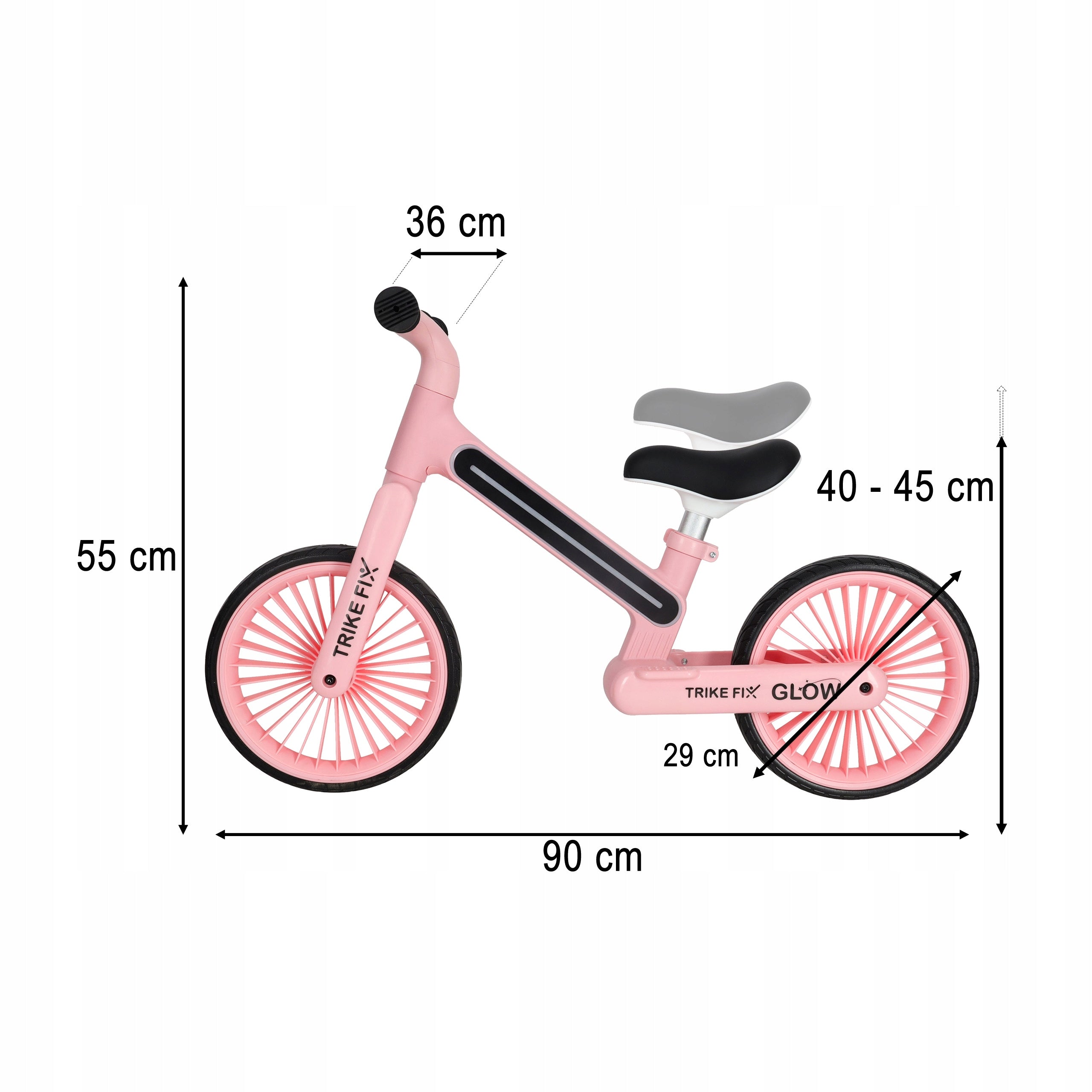 CHILDREN'S BALANCE BIKE FOR GIRLS 2-5 YEARS OLD PINK LIGHT SOLID Kid's age 2＋ years
