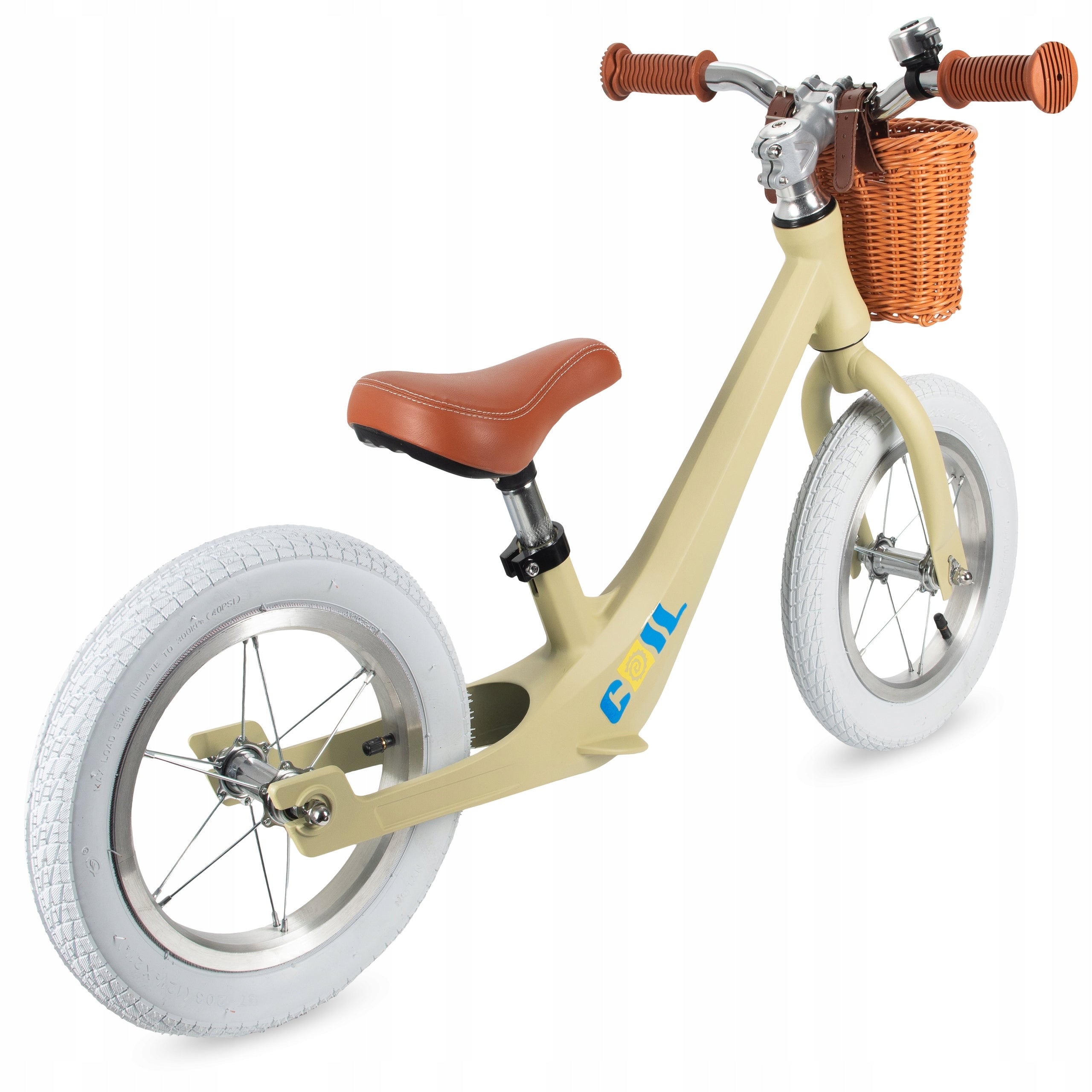 CHILDREN'S BALANCE BIKE LIGHT WHEELS 12" MAGNETIUM ADJUSTABLE COIL GREEN EAN (GTIN) 4255787502520