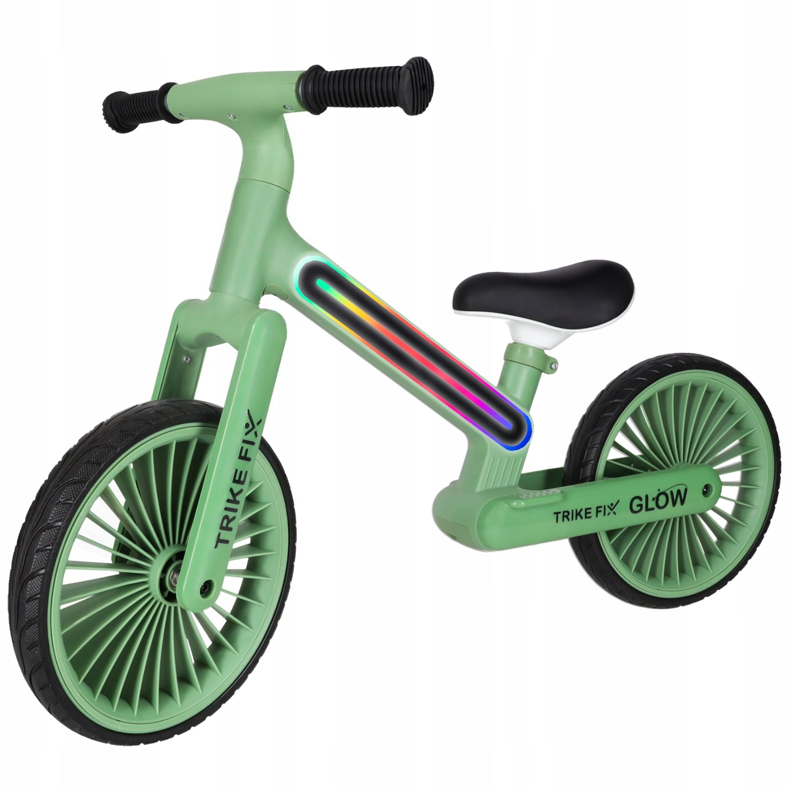 CHILDREN'S BALANCE BIKE TRIKE FIX GLOW LED GREEN LIGHTING FOR CHILDREN Weight 4.2 kg