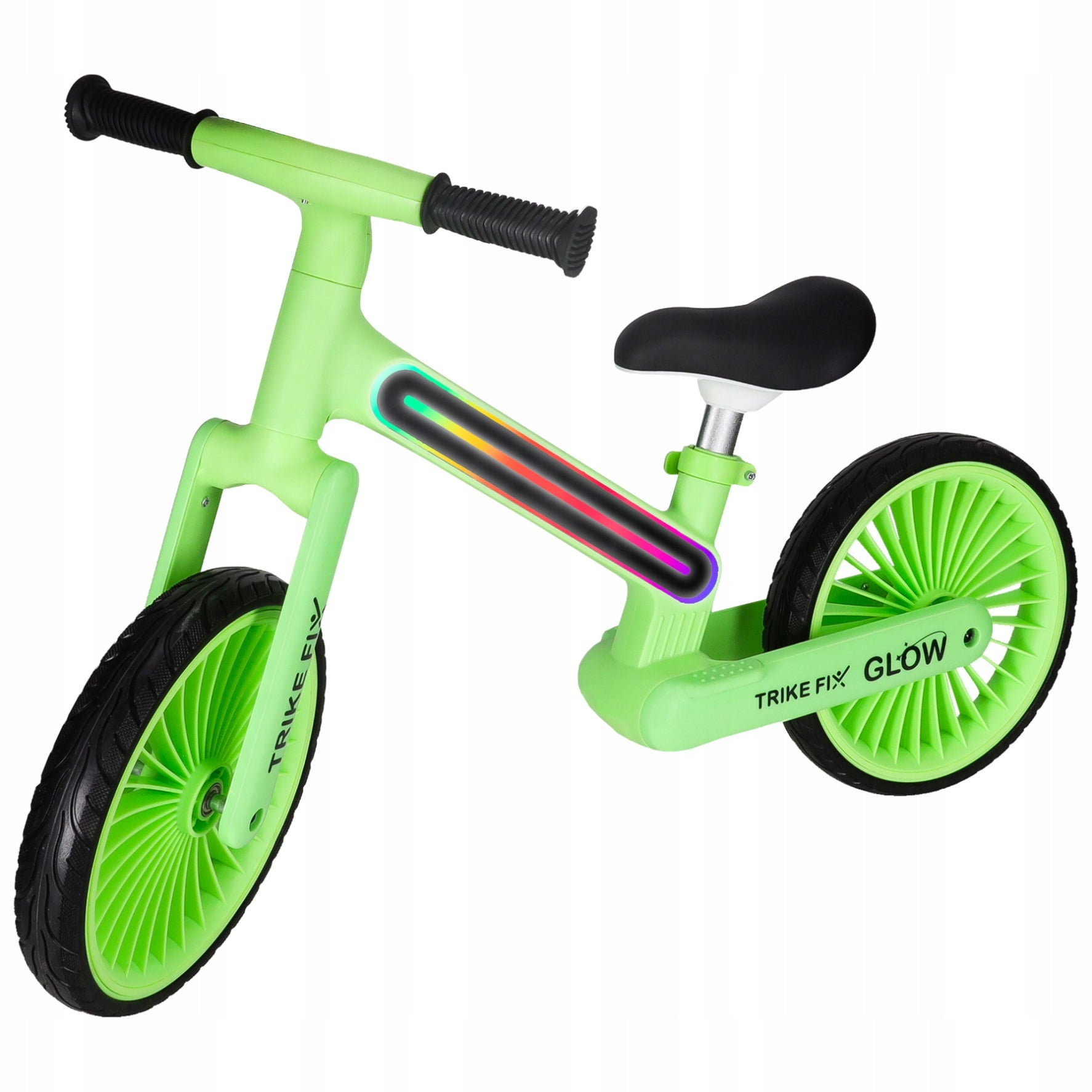 CHILDREN'S BALANCE BIKE TRIKE FIX GLOW LIGHTWEIGHT LED FRAME ADJUSTABLE NEON Brake none