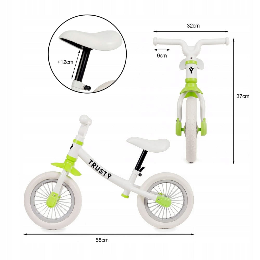 CHILDREN'S BALANCE BIKE TRUSTY BASIC IDEAL FOR LEARNING TO RIDE Model Basic
