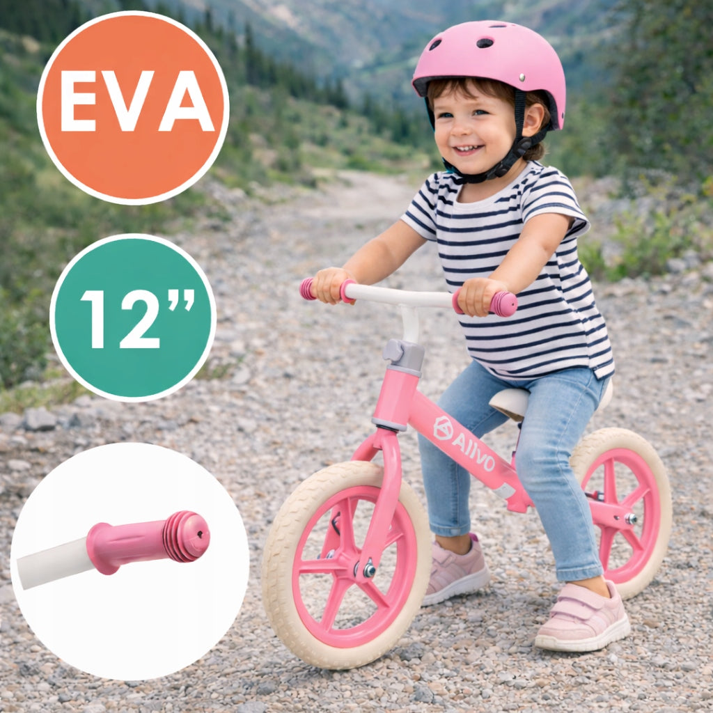 CHILDREN'S BALANCE BIKE for children EVA wheels 12'' to 35kg Lightweight + HELMET Kid's age 2＋ years