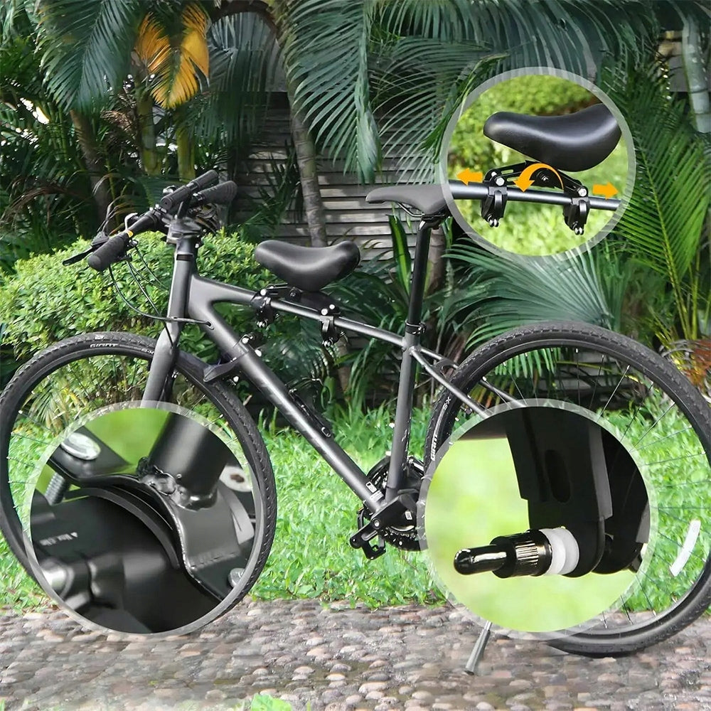CHILDREN'S BICYCLE SEAT WITH HANDLEBAR GRIPS, FRONT SEATS Packaging status original