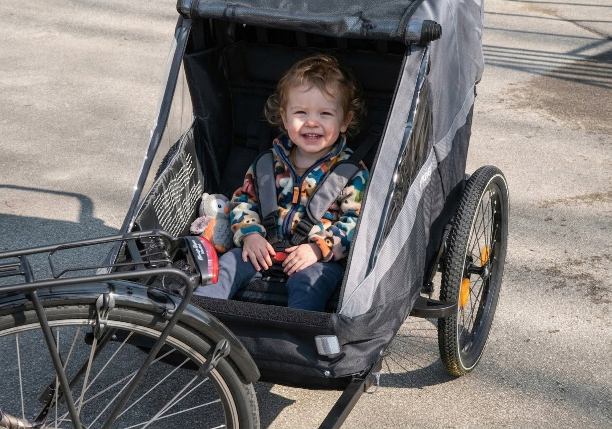 CHILDREN'S BICYCLE TRAILER FOR BIKE TRAIL STROLLER JOGGER PREMIUM Model TrailPro 3w1