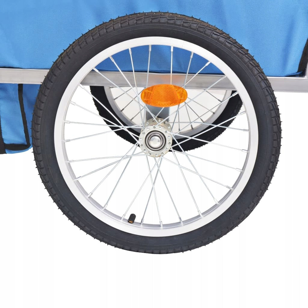 CHILDREN'S BICYCLE TRAILER GREY AND BLUE 30KG For for kids