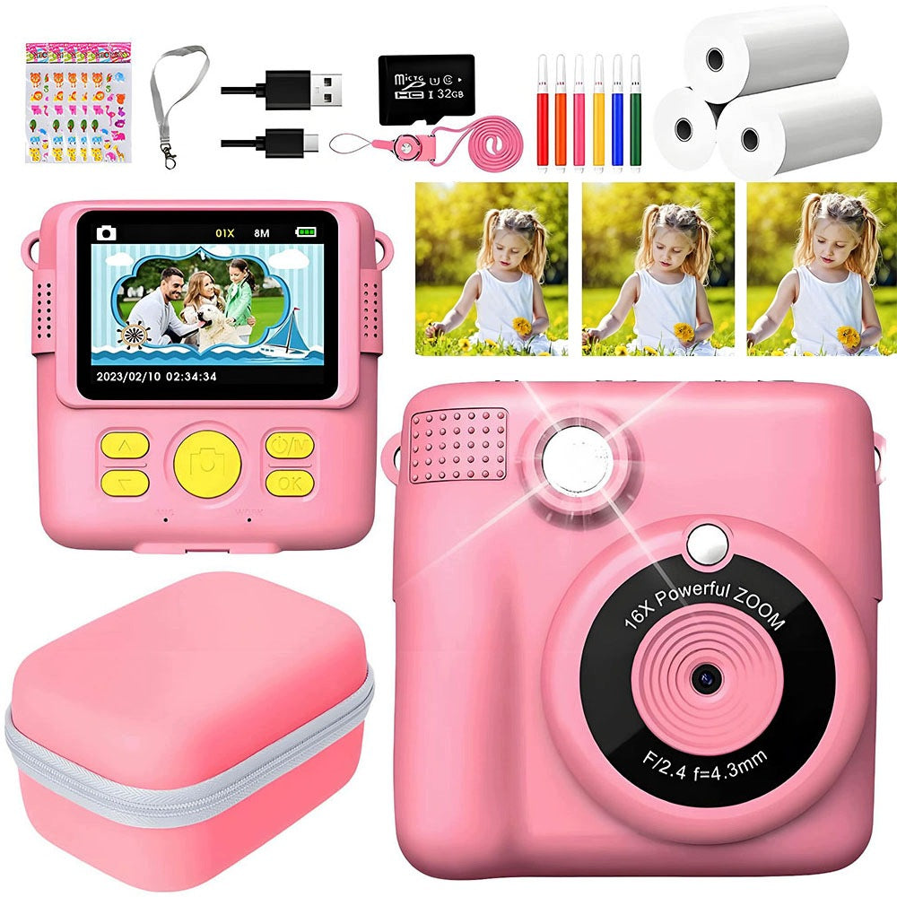 CHILDREN'S CAMERA 1080P HD + CARD 32GB SCREEN 2,4" BIRTHDAY GIFT