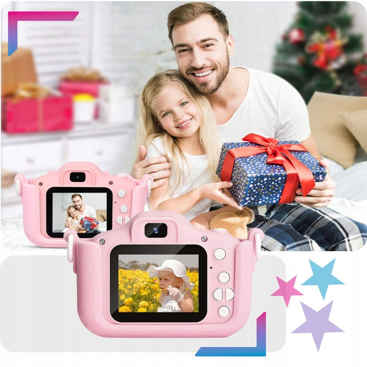 CHILDREN'S CAMERA DIGITAL + 4GB card pink baby kitten Manufacturer code APARAT DLA DZIECI KOTEK RÓŻOWY