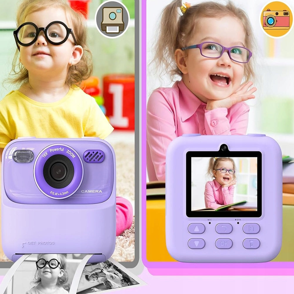 CHILDREN'S CAMERA DIGITAL INSTANT CARD 32GB + 3 ROLLS Brand Bedee