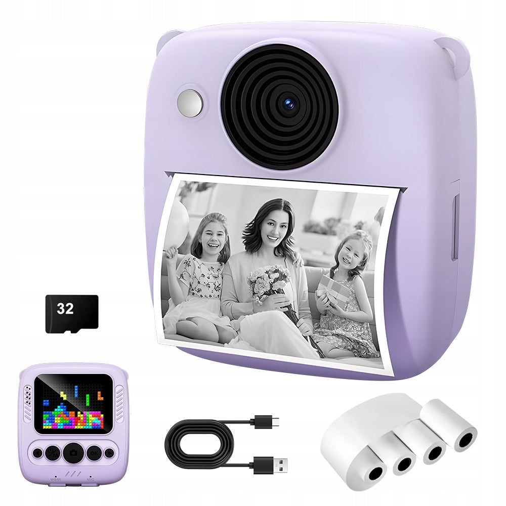 CHILDREN'S CAMERA DIGITAL INSTANT PRINT+ 4 ROLLS