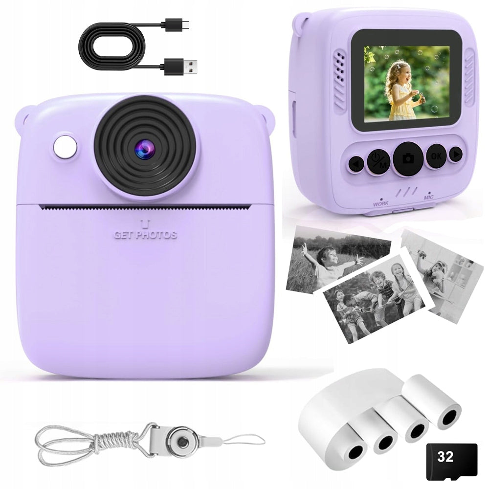 CHILDREN'S CAMERA DIGITAL INSTANT PRINT PRINTING 4 ROLLS
