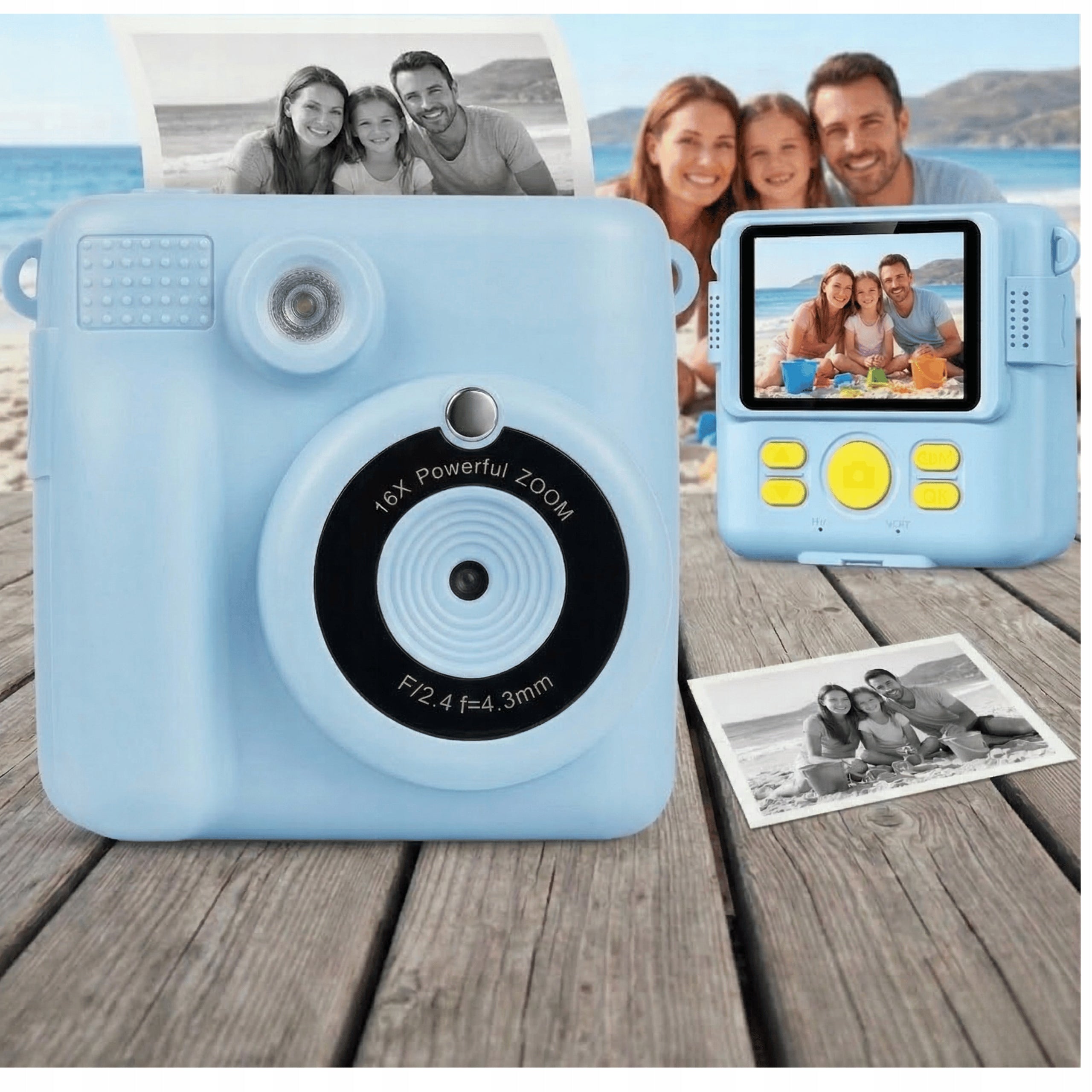 CHILDREN'S CAMERA DIGITAL INSTANT WITH PRINTER + CARTRIDGES Manufacturer code APARAT CYFROWY NATYCHMIASTOWY CamKid