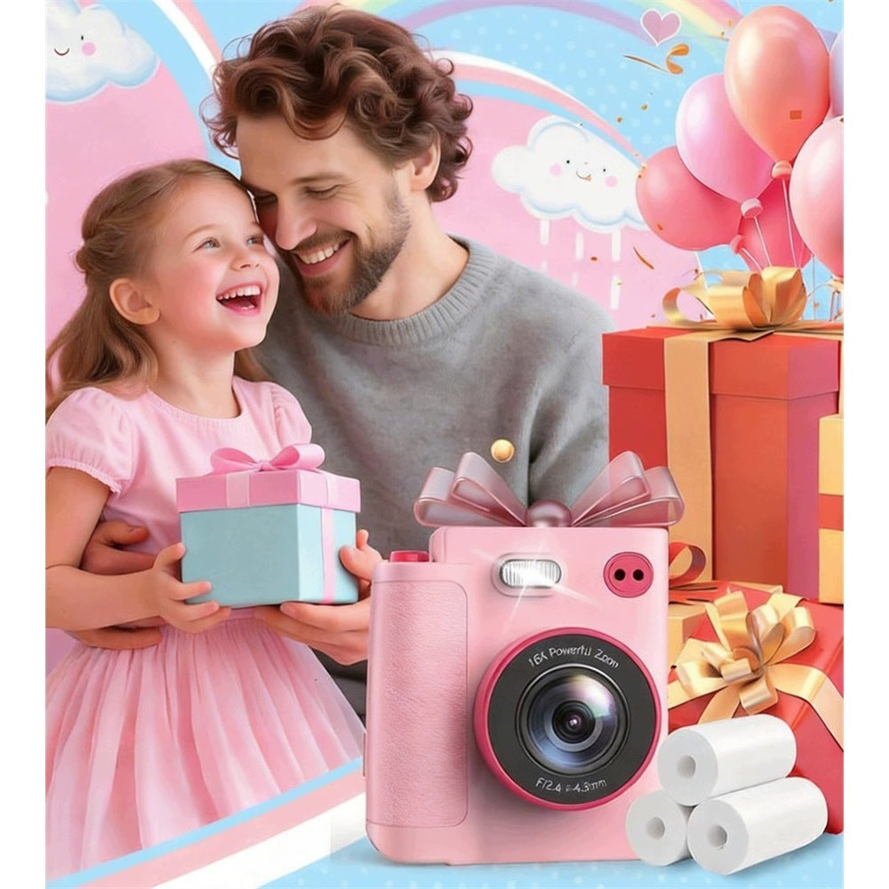 CHILDREN'S CAMERA DIGITAL INSTANT WITH PRINTER + CARTRIDGES Packaging status original