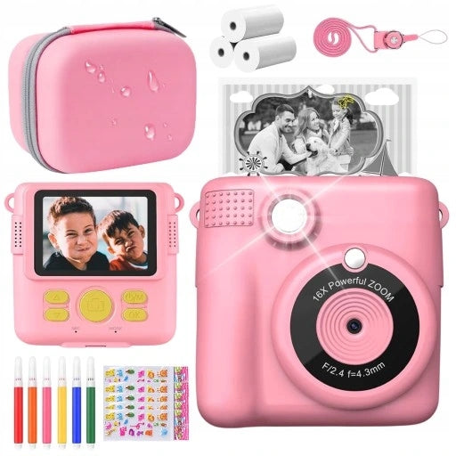 CHILDREN'S CAMERA DIGITAL INSTANT WITH PRINTER + CARTRIDGES