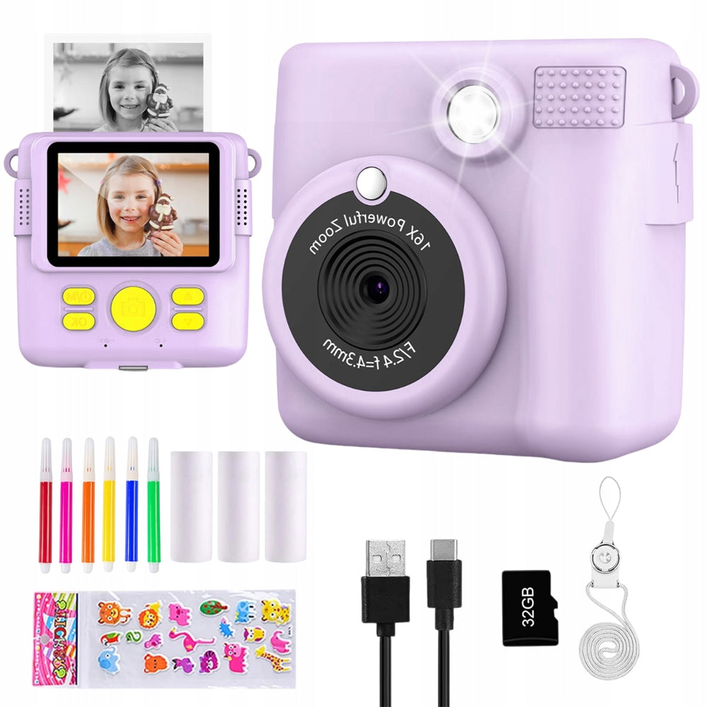 CHILDREN'S CAMERA DIGITAL INSTANT WITH WATERCOLOR PENCIL