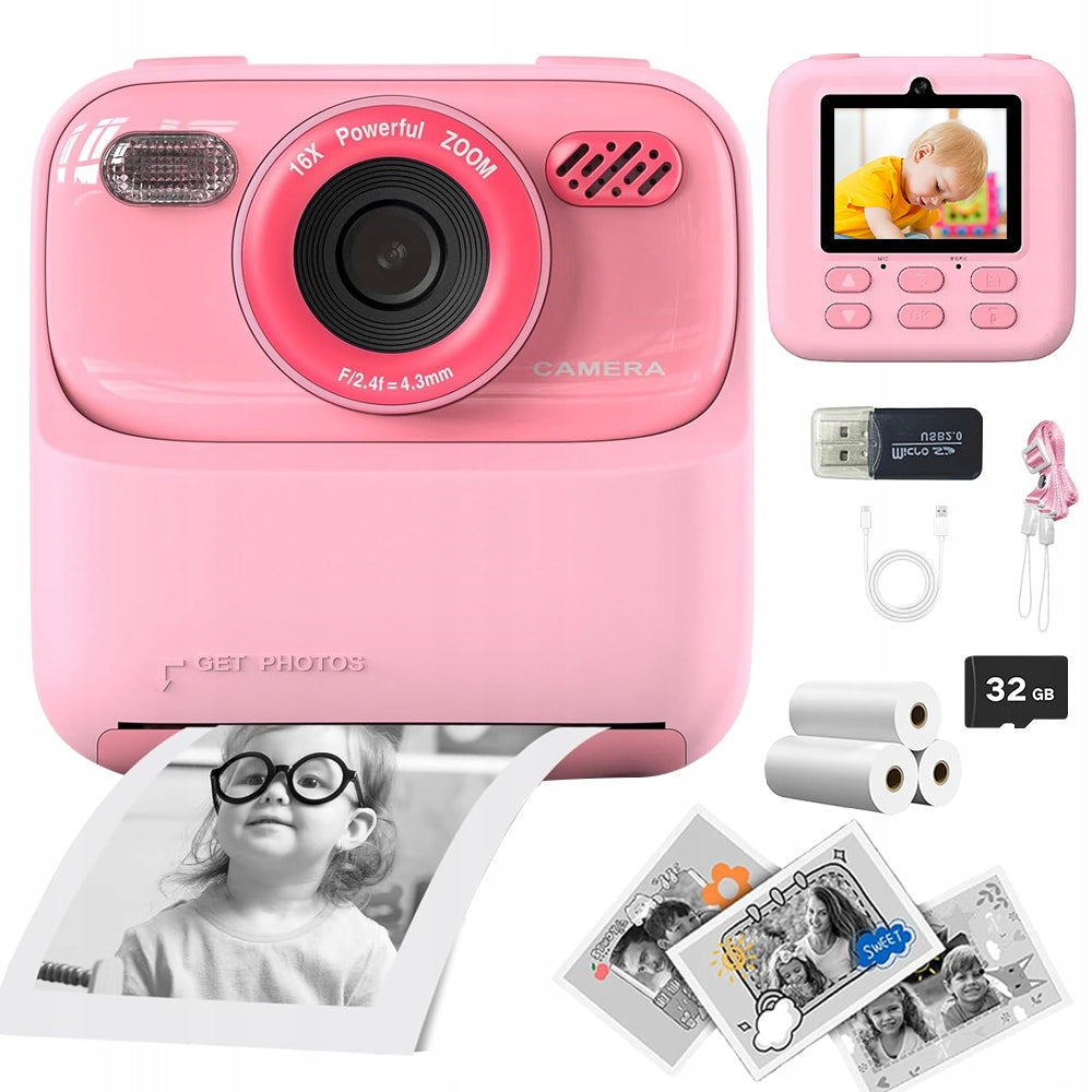 CHILDREN'S CAMERA PRINTER MEMORY 32GB LARGE SCREEN PHOTO FRAME MP3 VIDEOS