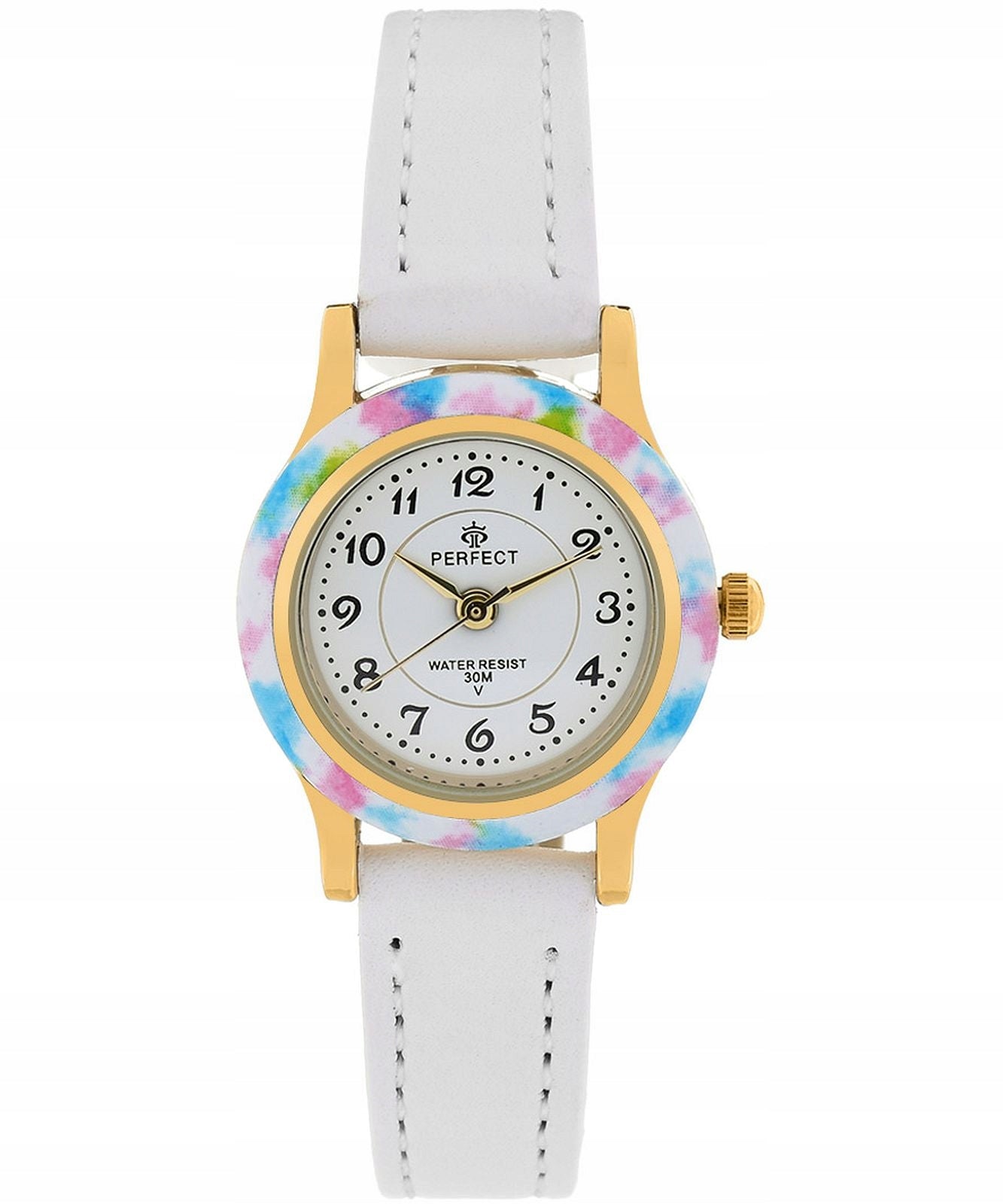 CHILDREN'S COMMUNION WATCH PERFECT LP195-06 - white/gold + BOX