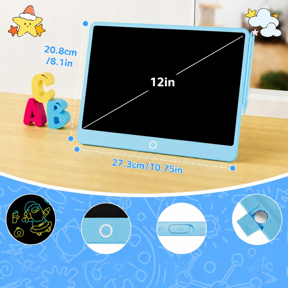 CHILDREN'S DRAWING TABLET GRAPHIC 16" TOTAL BLUE Model 4069391196828