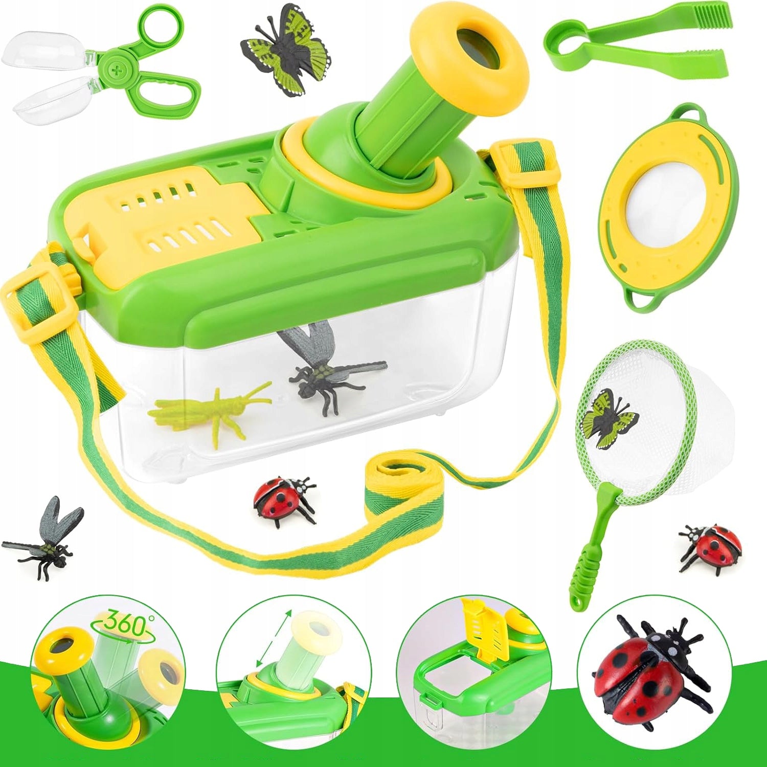 CHILDREN'S EXPLORER SET, INSECT RESEARCHER SET WITH OBSERVATION BOX