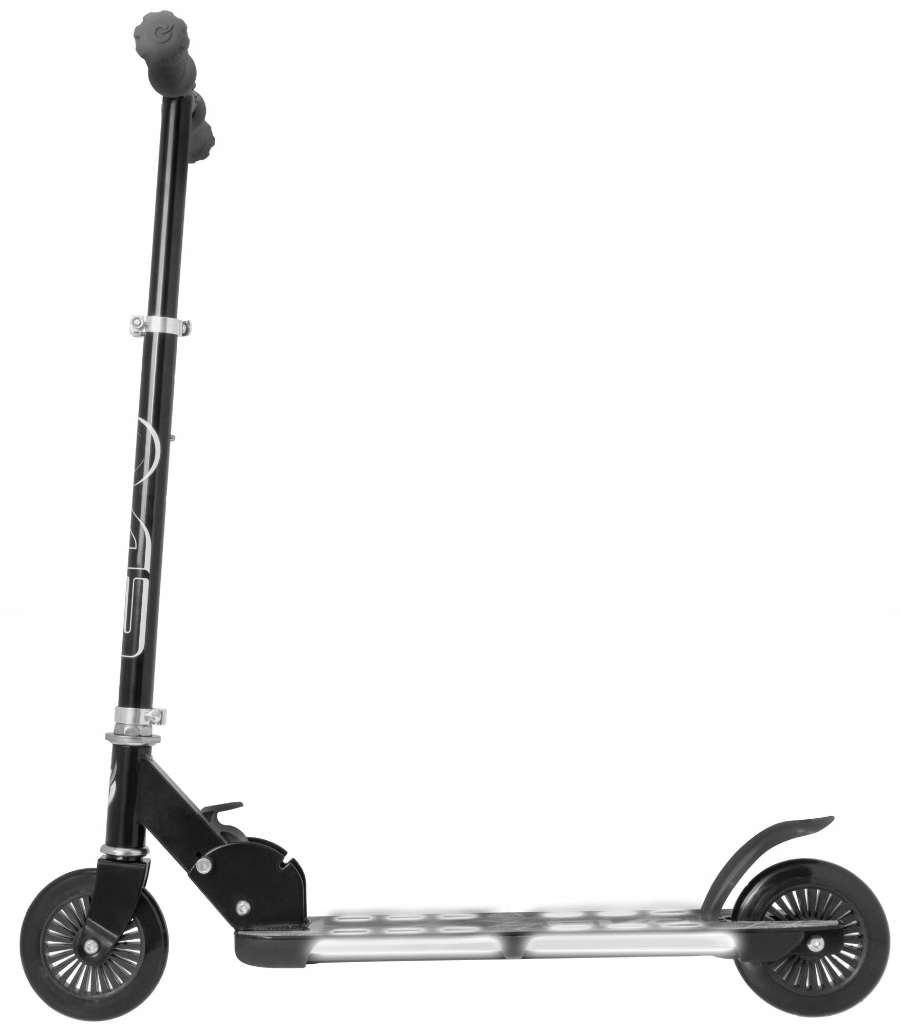 CHILDREN'S FOLDING SCOOTER LED GLOWING PLATFORM BLACK AND WHITE EVO 5+ Number of wheels 3