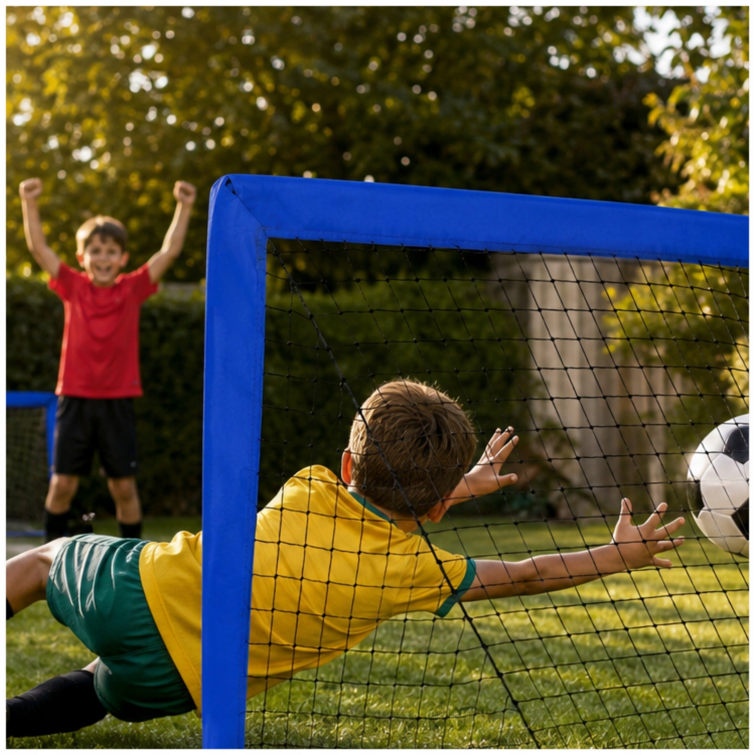 CHILDREN'S FOOTBALL GOALS PORTABLE SET OF 2 Manufacturer code BRAMKI DO PIŁKI NOŻNEJ SKŁADANE DO OGRODU