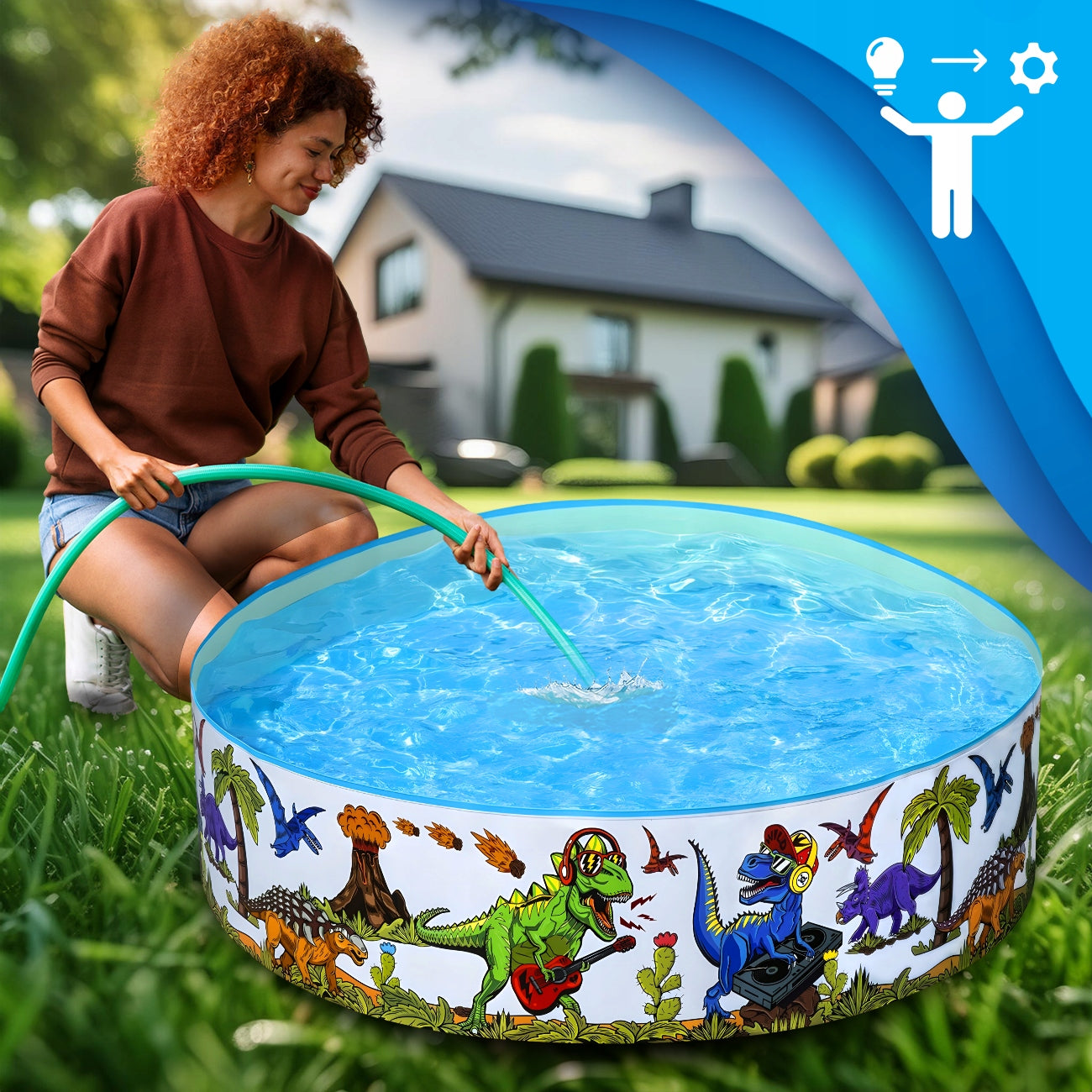 CHILDREN'S GARDEN EXPANSION POOL BESTWAY FOR CHILDREN LARGE ROUND 183X38CM Brand Bestway