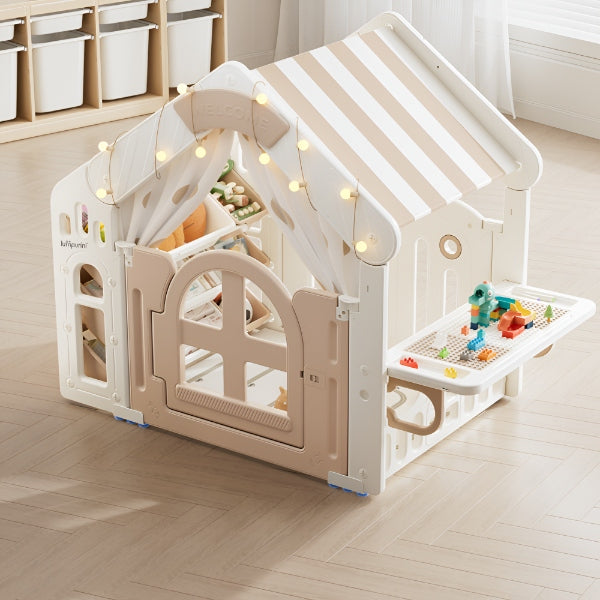 CHILDREN'S GARDEN HOUSE HOME SQUARE TOYS OPENING DOORS TABLE CANOPY Brand no brand