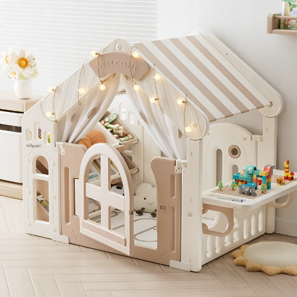 CHILDREN'S GARDEN HOUSE HOME SQUARE TOYS OPENING DOORS TABLE CANOPY Packaging status original