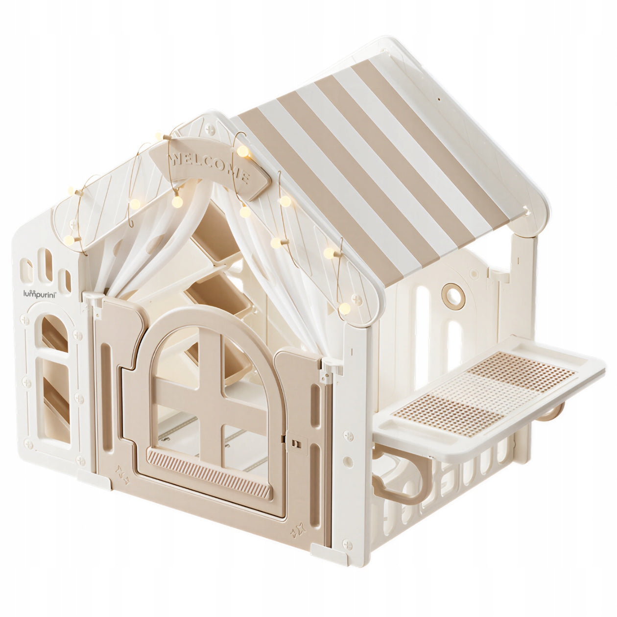 CHILDREN'S GARDEN HOUSE HOME SQUARE TOYS OPENING DOORS TABLE CANOPY