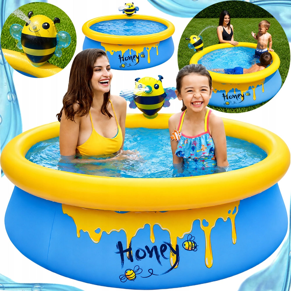 CHILDREN'S GARDEN POOL INFLATABLE CIRCLE WITH SHOWER BEE 150x42 CM